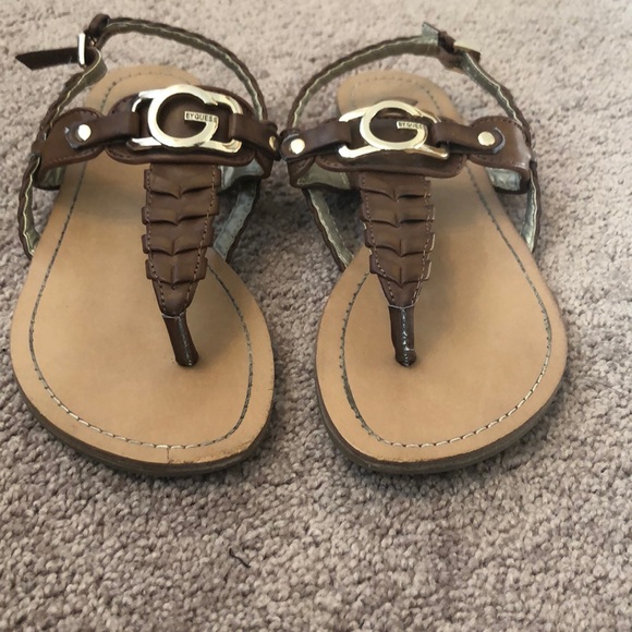 G by Guess Brown with Gold Sandals - Picture 2 of 4